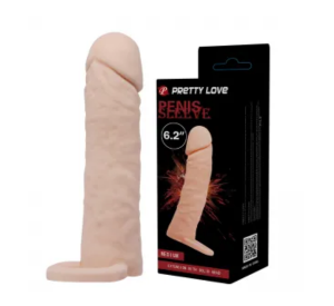 Capa Peniana Extensora c/ Anel Escrotal 6.2 Pretty Love