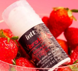 Gel para Massagem Corporal Intt Vibration 17ml Sabor Morango