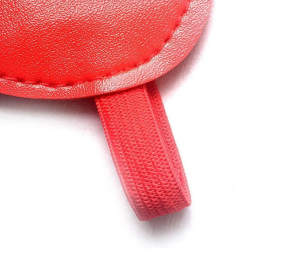 Venda Tapa Olhos Couro Preto Vermelho Máscara De Sedução - Imagem 3