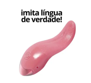 Vibrador em Formato de Língua com 10 Modos de Vibração