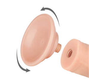 Prótese Realistica em Cyberskin com Glande Definida, Vertebra e Ventosa Removível - Imagem 3