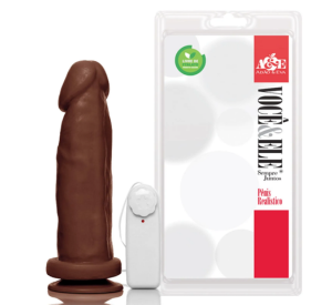 Prótese Realística 8 Com Ventosa E Vibro 16x4cm