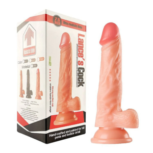Pênis com Escroto e Ventosa Lance´s Cock 16 x 3,8cm